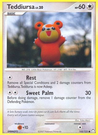 Teddiursa 105/123  - Reverse Holofoil Mysterious Treasures