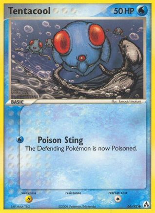 Tentacool 066/92 - Reverse Holofoil Legend Maker
