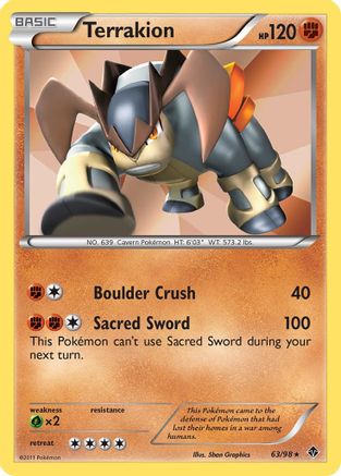 Terrakion 063/98  - Reverse Holofoil Emerging Powers