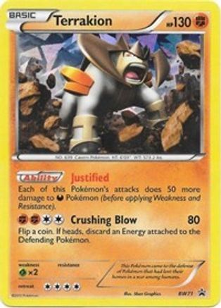 Terrakion BW71  - Holofoil Black and White Promos