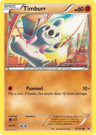 Timburr 062/101  - Reverse Holofoil Noble Victories