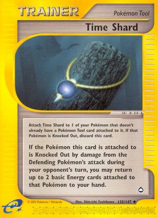 Time Shard 135/147 - Reverse Holofoil Aquapolis