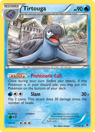 Tirtouga 027/101  - Reverse Holofoil Plasma Blast