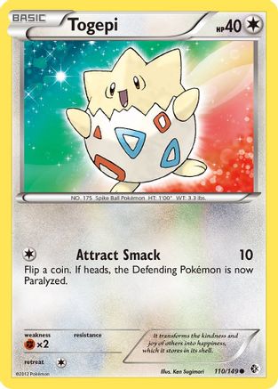 Togepi 110/149  - Reverse Holofoil Boundaries Crossed