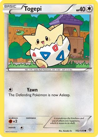 Togepi 102/135  - Reverse Holofoil Plasma Storm