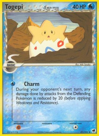 Togepi (Delta Species) 041/101 - Reverse Holofoil Dragon Frontiers