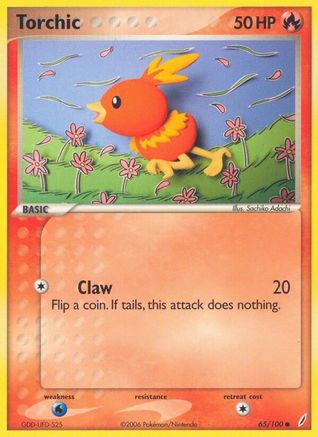 Torchic 065/100 - Reverse Holofoil Crystal Guardians