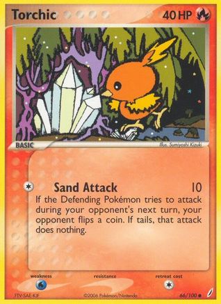 Torchic 066/100 - Reverse Holofoil Crystal Guardians