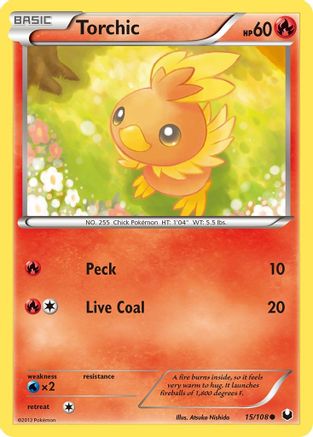 Torchic 015/108  - Reverse Holofoil Dark Explorers