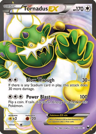 Tornadus EX (Full Art) 108/108  - Holofoil Dark Explorers