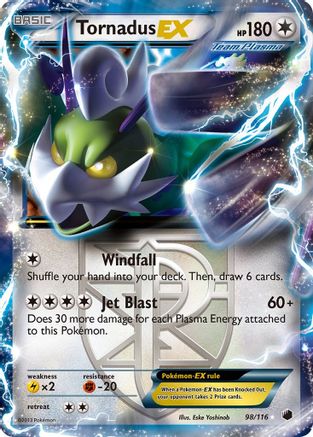 Tornadus EX (Team Plasma) 098/116  - Holofoil Plasma Freeze