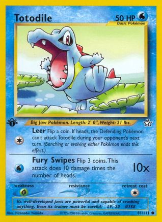Totodile 081/111 - 1st Edition Neo Genesis
