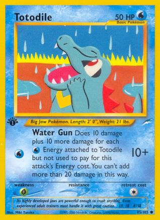 Totodile 085/105 - 1st Edition Neo Destiny