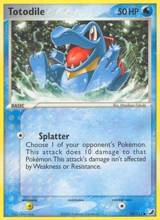 Totodile 078/115 - Reverse Holofoil Unseen Forces