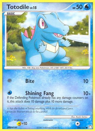 Totodile 106/123  - Reverse Holofoil Mysterious Treasures