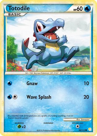 Totodile 086/123  - Reverse Holofoil HeartGold SoulSilver