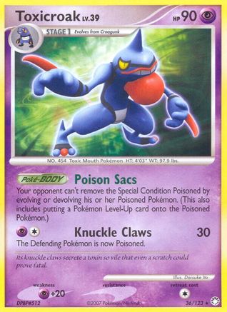 Toxicroak 036/123  - Reverse Holofoil Mysterious Treasures