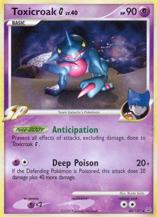 Toxicroak G 040/127  - Reverse Holofoil Platinum