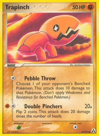 Trapinch 067/92 - Reverse Holofoil Legend Maker