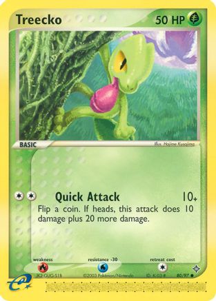 Treecko 080/97 - Reverse Holofoil Dragon