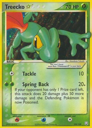 Treecko Gold Star 109/109 - Holofoil Team Rocket Returns
