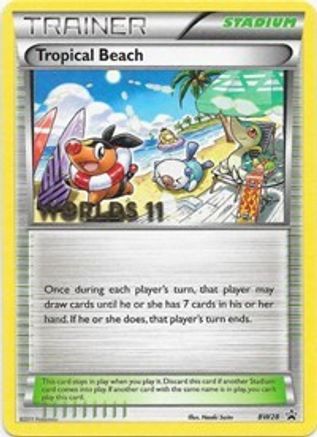 Tropical Beach - BW28 (Worlds 11)  Black and White Promos