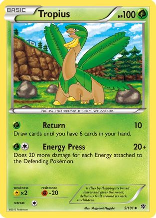 Tropius 005/101  - Reverse Holofoil Plasma Blast