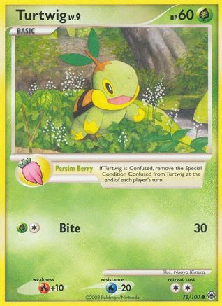 Turtwig 078/100  - Reverse Holofoil Majestic Dawn