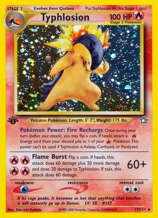 Typhlosion 017/111 - 1st Edition Holofoil Neo Genesis