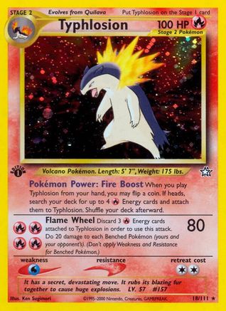 Typhlosion 018/111 - 1st Edition Holofoil Neo Genesis