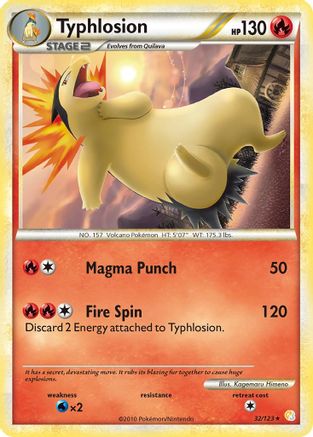 Typhlosion 032/123  - Reverse Holofoil HeartGold SoulSilver