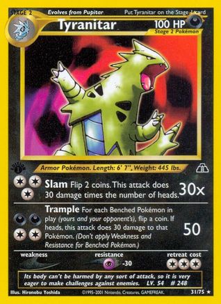 Tyranitar 031/75 - 1st Edition Neo Discovery