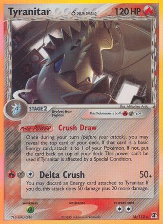 Tyranitar (Delta Species) 016/113 - Reverse Holofoil Delta Species