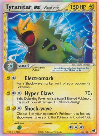 Tyranitar ex (Delta Species) 099/101 - Holofoil Dragon Frontiers