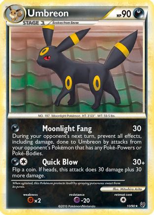 Umbreon 010/90  - Reverse Holofoil Undaunted