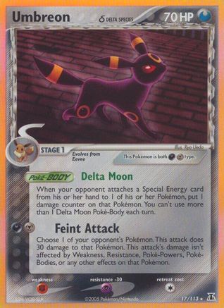 Umbreon (Delta Species) 017/113 - Holofoil Delta Species