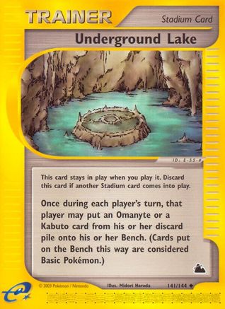 Underground Lake 141/144 - Reverse Holofoil Skyridge