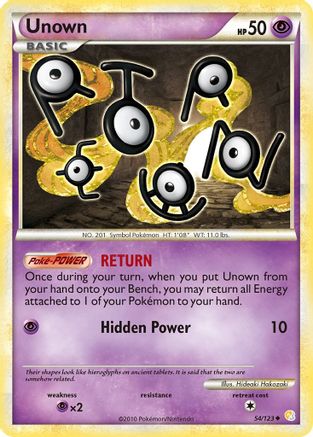 Unown 054/123  HeartGold SoulSilver