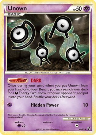 Unown 040/90  - Reverse Holofoil Undaunted