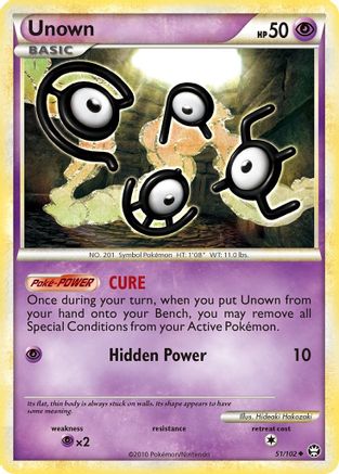 Unown 051/102  - Reverse Holofoil Triumphant