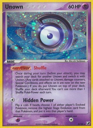Unown (D) D/115 - Holofoil Unseen Forces
