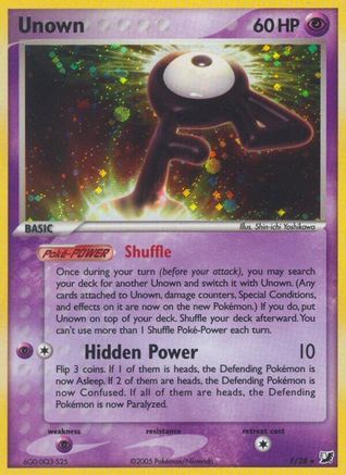 Unown (F) F/115 - Holofoil Unseen Forces