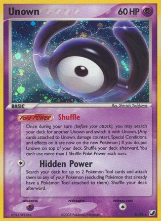 Unown (H) H/115 - Holofoil Unseen Forces