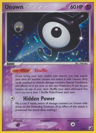 Unown (J) J/115 - Holofoil Unseen Forces