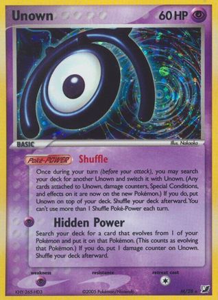 Unown (M) M/115 - Holofoil Unseen Forces