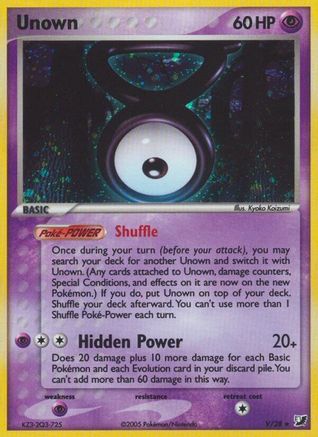 Unown (V) V/115 - Holofoil Unseen Forces