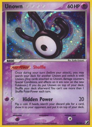 Unown (W) W/115 - Holofoil Unseen Forces