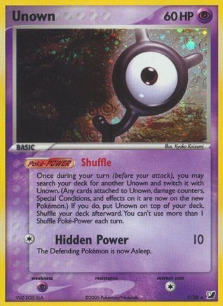 Unown (Y) Y/115 - Holofoil Unseen Forces