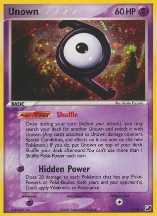 Unown (Z) Z/115 - Holofoil Unseen Forces