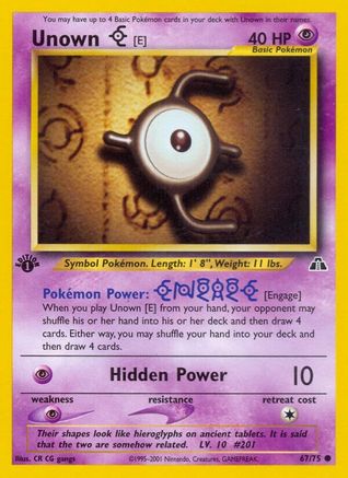 Unown [E] 067/75 - 1st Edition Neo Discovery